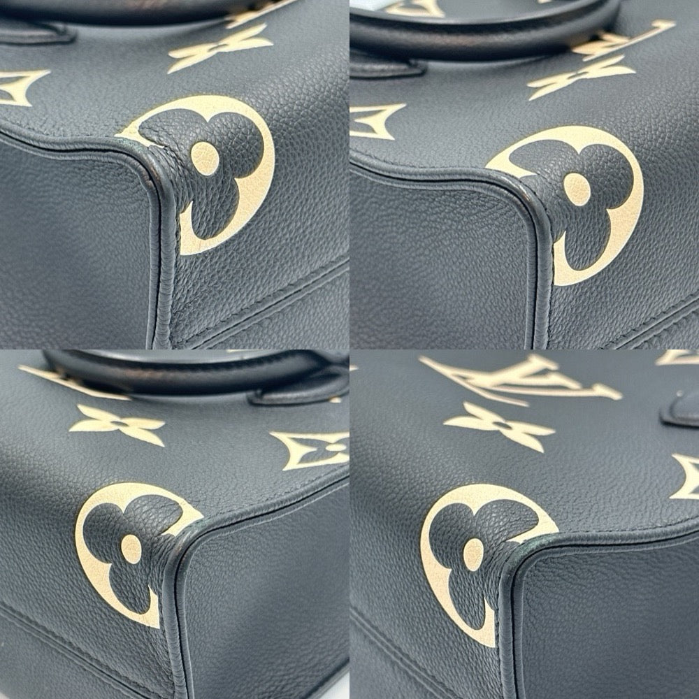 ルイ・ヴィトンLOUIS VUITTON バイカラーモノグラム・アンプラントレザー オンザゴーPM ブラックベージュ M45659