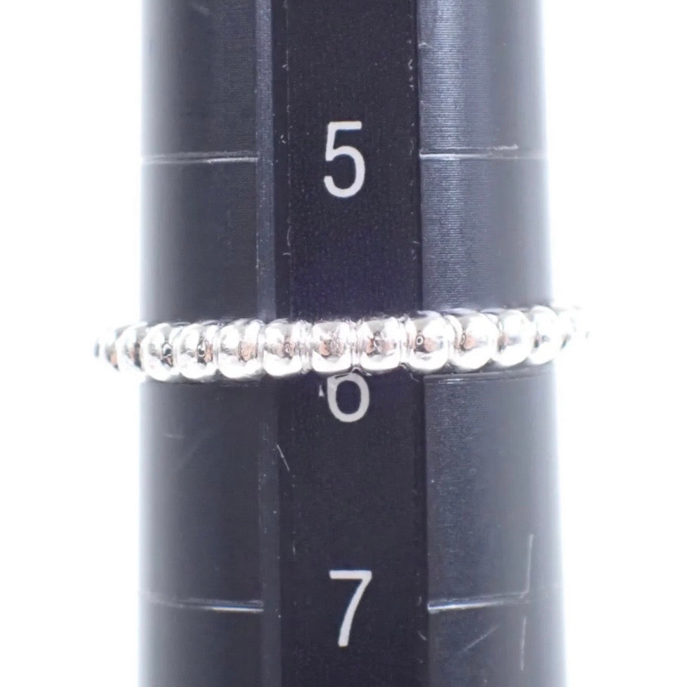 ヴァンクリーフ&アーペル(Van Cleef & Arpels) ペルレ リング 6号 Au750 ホワイトゴールド