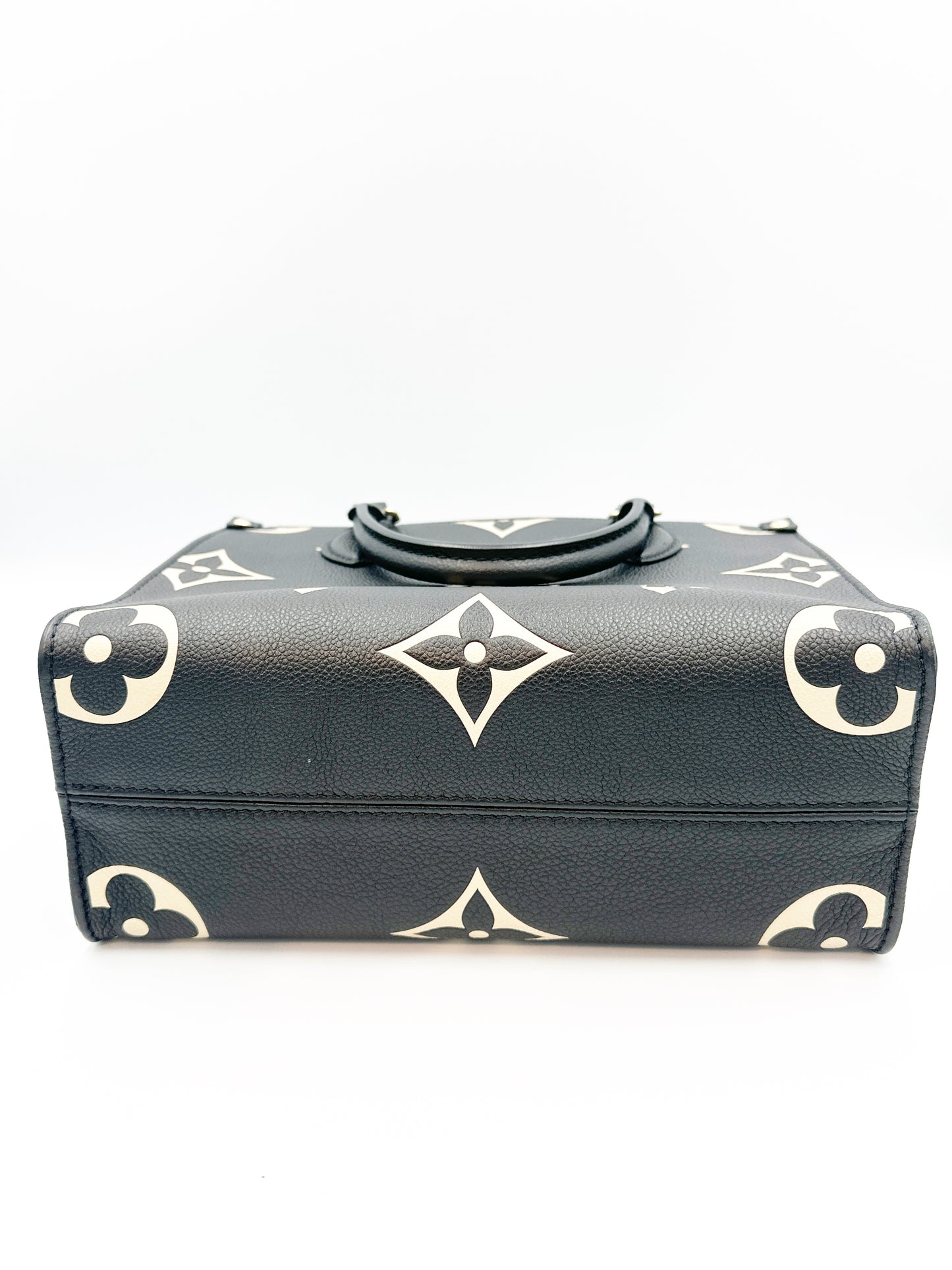 ルイ・ヴィトンLOUIS VUITTON バイカラーモノグラム・アンプラントレザー オンザゴーPM ブラックベージュ M45659