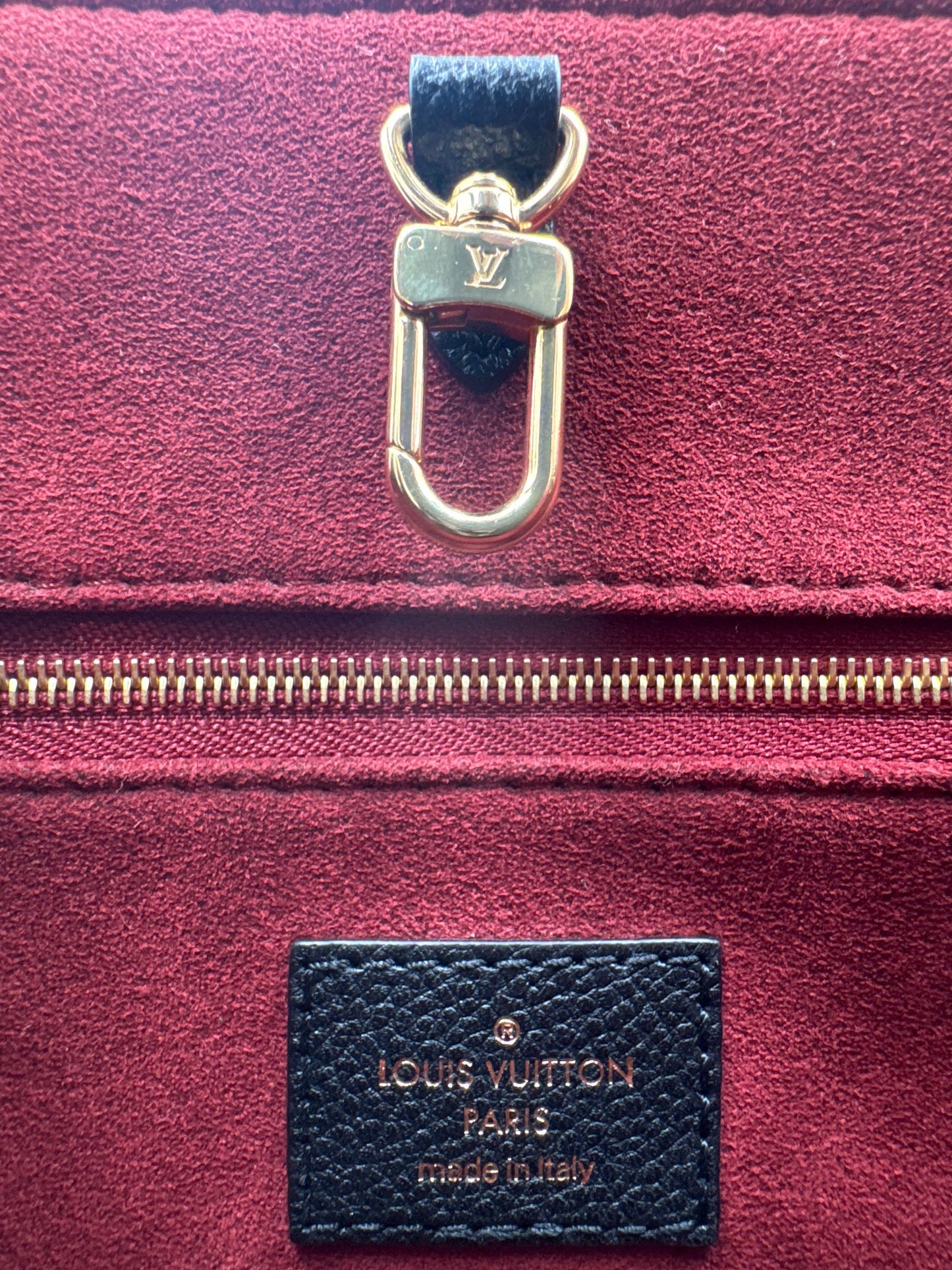 ルイ・ヴィトンLOUIS VUITTON バイカラーモノグラム・アンプラントレザー オンザゴーPM ブラックベージュ M45659