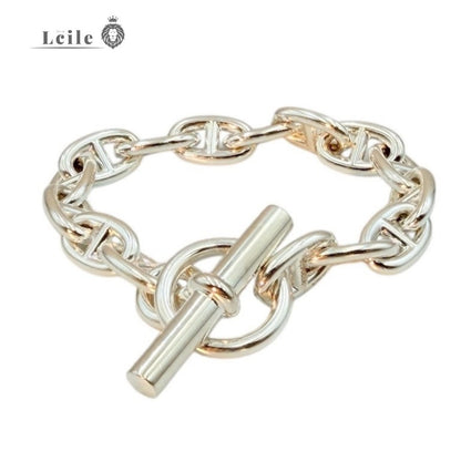 HERMES（エルメス）　シェーヌダンクル　MM ブレスレット 15コマ　シルバーSV