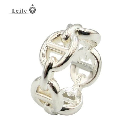 HERMESエルメス　シェーヌダンクル　アンシェネ　リング　SV シルバー　6号　中古