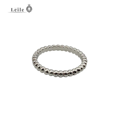 ヴァンクリーフ&アーペル（Van Cleef & Arpels）　ペルレ　リング　6号　Au750 ホワイトゴールド