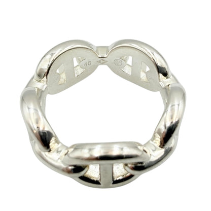 HERMESエルメス　シェーヌダンクル　アンシェネ　リング　SV シルバー　6号　中古