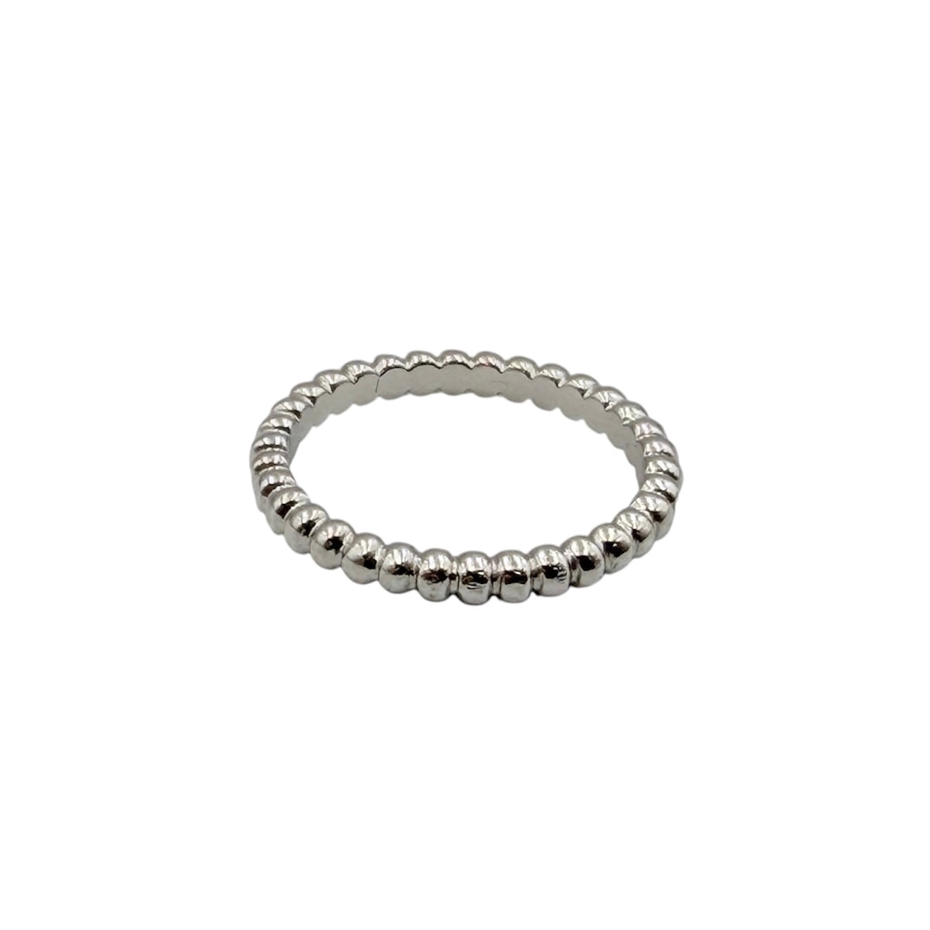 ヴァンクリーフ&アーペル（Van Cleef & Arpels）　ペルレ　リング　6号　Au750 ホワイトゴールド