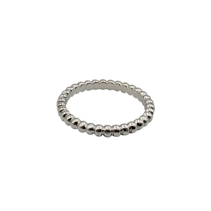 ヴァンクリーフ&アーペル（Van Cleef & Arpels）　ペルレ　リング　6号　Au750 ホワイトゴールド