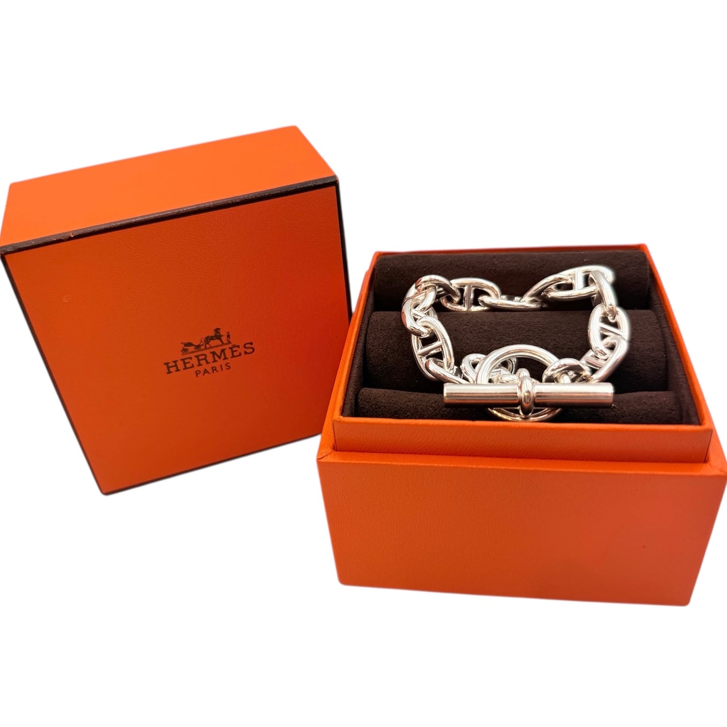 HERMES（エルメス）　シェーヌダンクル　MM ブレスレット 15コマ　シルバーSV